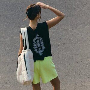 Free People Movement "Inspire" Crochet Logo Tank, L, NWT